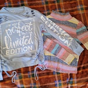 2 juniors sz small long sleeves